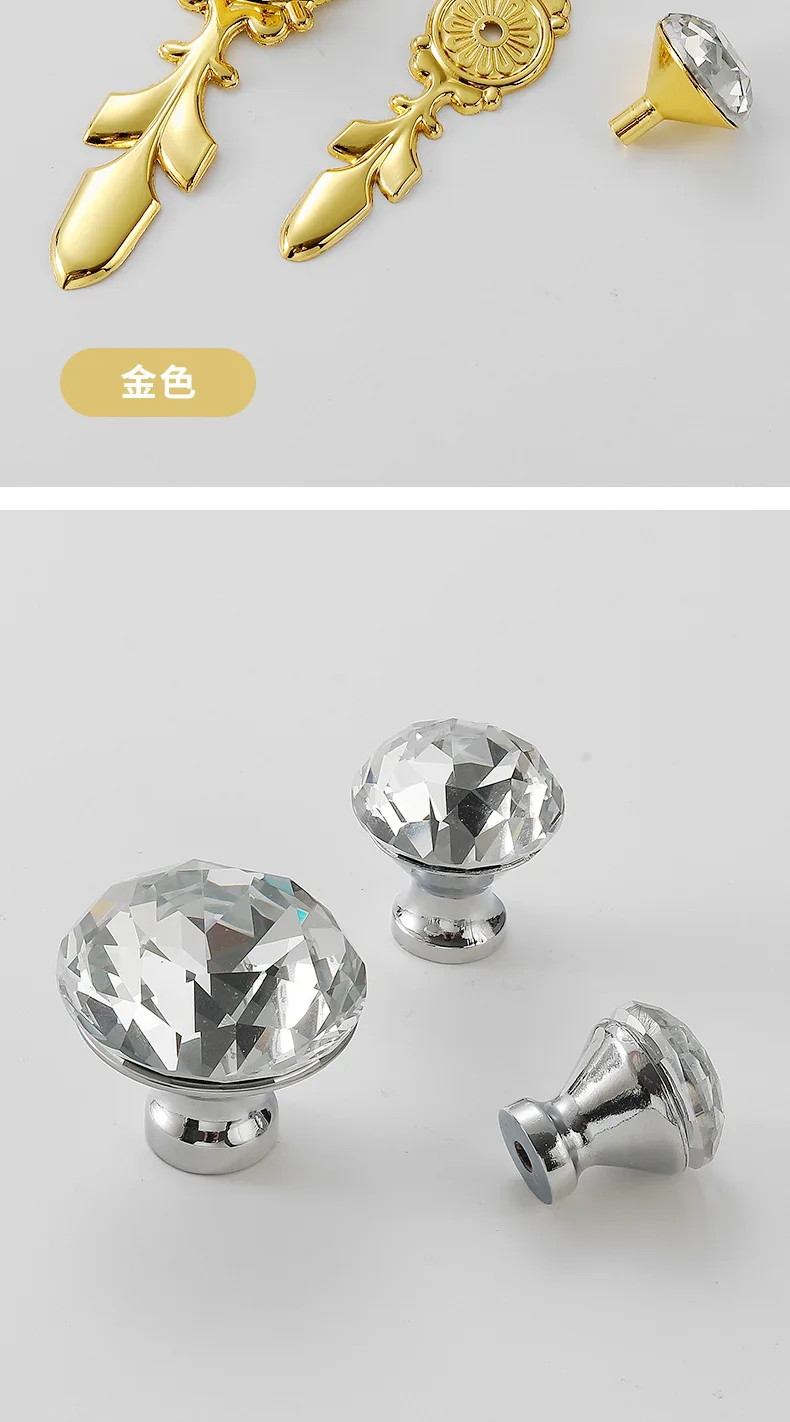 YUTOKO Luxus-Diamant-Kristallgriffe Schuhkarton-Schrankgriffe Schranktür-Schubladenknöpfe Kleiderschrank-Ziehgriffe Möbelgriff – Detail 13