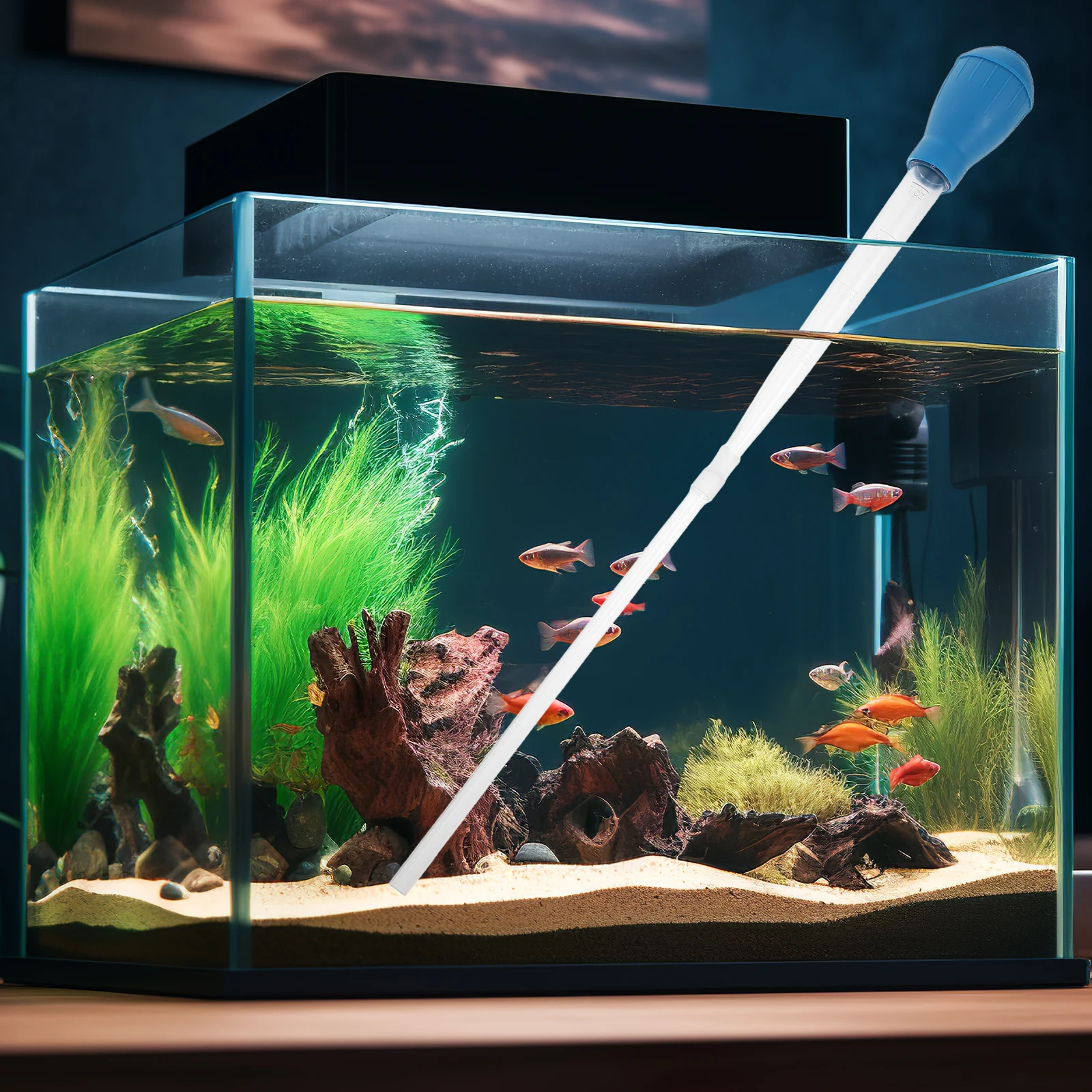 

Small Fish Tank Water Changer Manual Aquarium Cleaning Pump Portable Gravel Vacuum For Betta Tank Accessories Efficient