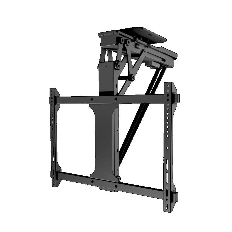 Motorized TV Lift Flip Down Mount 32-75 Inch Tvs Remote Control Electric Folding Ceiling Bracket For Home Office