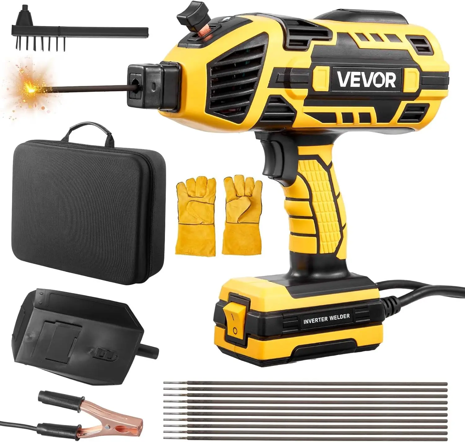 

Handheld Welding Machine, 20-120A ARC Welder with IGBT Inverter & 5-Level Current Adjustment, 110V Stick Welder for 1/16"-1/8