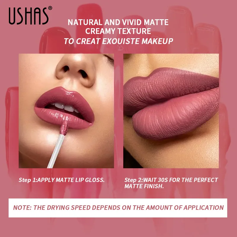 Matte Sexy Lip Make-Up Fluwelen Hydraterende Vloeibare Lippenstift Lippenstift Waterdichte, Langdurige Antiaanbakbeker Vrouwen Schoonheidscosmetica