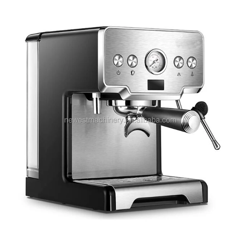 Roestvrij staal Italiaans koffiezetapparaat espressomachine 15bar halfautomatische koffiemachine met pomp voor thuis 1450W