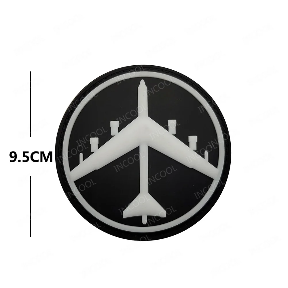 PVC Rubber Plane Patch Aircraft Embroidered Patches Airplane Glow In Dark Appliqued For Clothing Cap