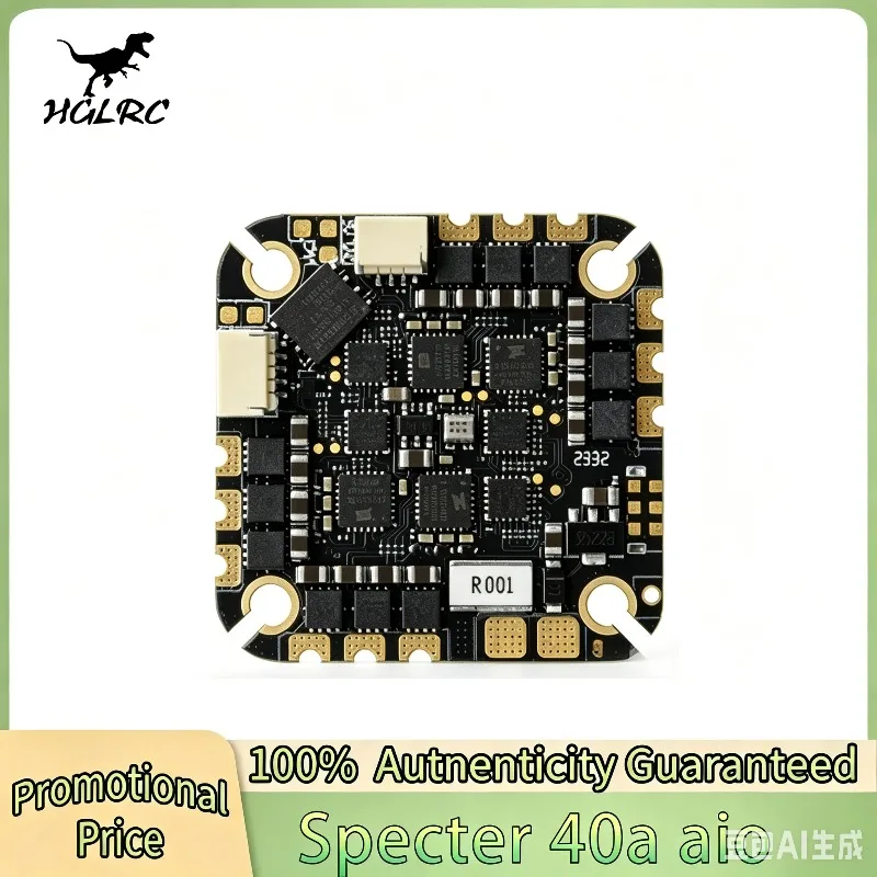 HGLRC SPECTER 40 AIO MPU6000 F722 Flight Controller Bluejay 96K 40A 4in1 ESC 25.5X25.5mm 2-6S for FPV Freestyle Drones