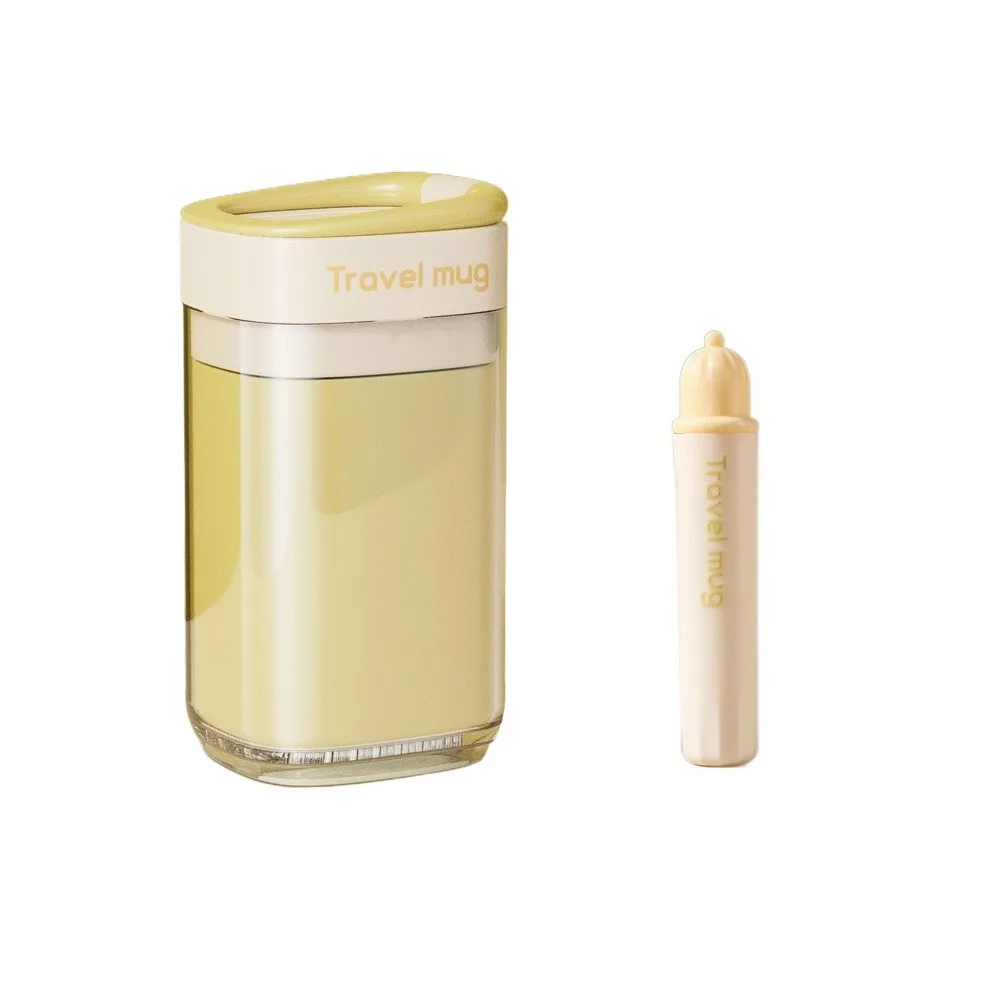 

Plastic Dopamine Travel Wash Cup Lightweight Large Capacity Mouthwash Cup with Folding Toothbrush Drainable Travel Water Cup