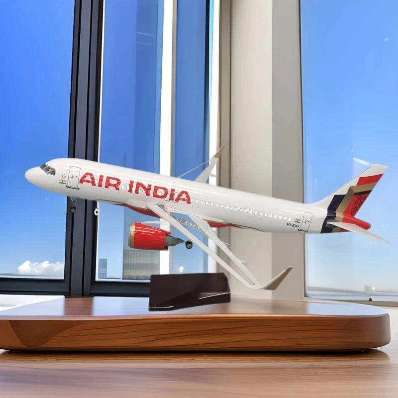 

Scale 47cm Model Air India A320 Neo Aircraft toys boys kids With Base Display Aircraft Collection for Collections and Displays