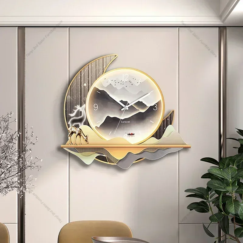 Nordic Luxury Wall Clocks Living Room Elegant Electronic Silent Wall Clocks Decoration Italian Design Home Decor Wandklok LLWC