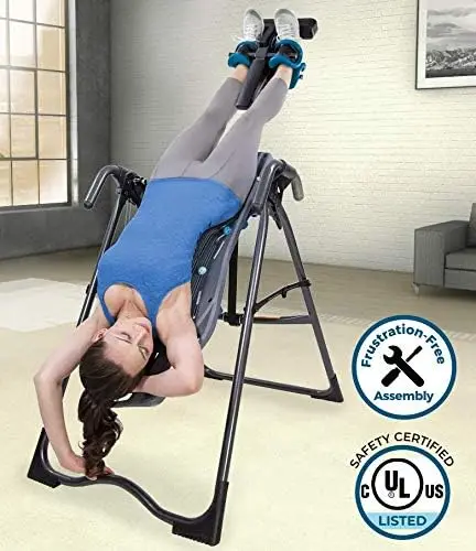 FitSpine X2 Inversion Table, Extended Ankle Lock Handle, Back Pain Relief Kit, FDA-Registered