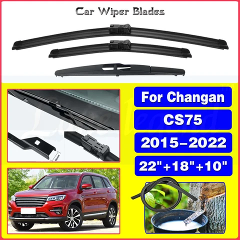 3 шт. для Changan CS75 2015 2016 2017 2018 2019 2020 2021 2022 передние и задние щетки стеклоочистителя лобовое стекло 22 "+ 18" + 10