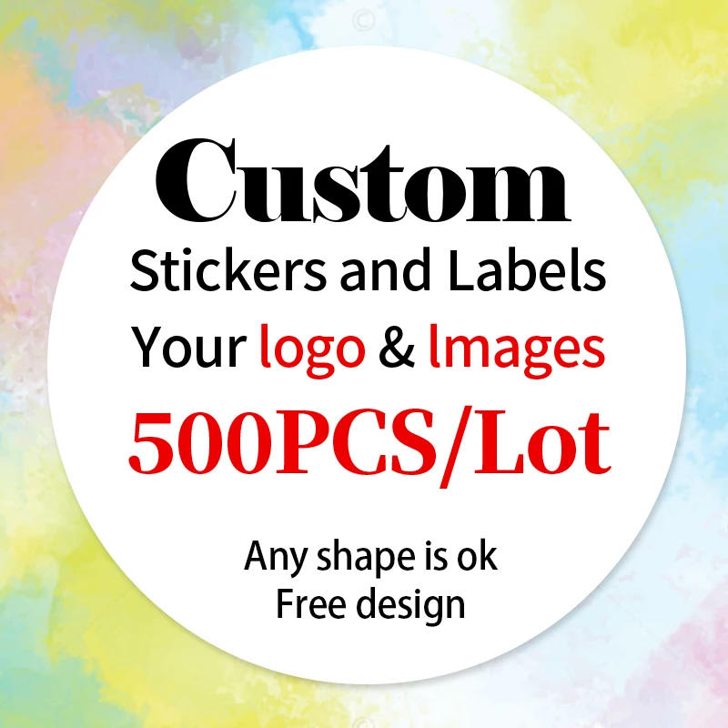 

100 PCS Custom Stickers Logo Thank You Labels Personalized Stickers Packaging Name Party Wedding Birthday Print Your Own Sticker