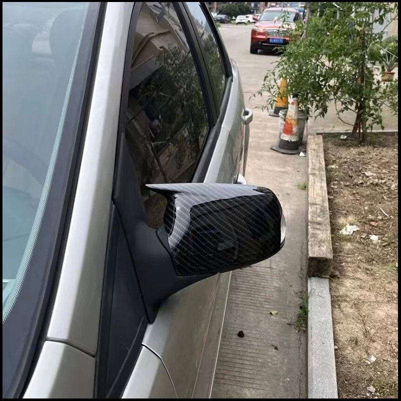 

Car Styling For Ford Focus 2005~2008 Side Door Wing Rearview Mirror Cover Cap Sticker Trim With Horn Accessories Auto Parts