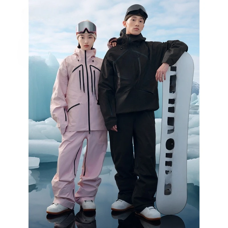 Ski suit women's small niche winter waterproof and windproof 3l hard shell ski suit men's