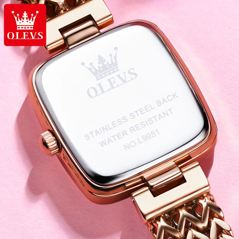 OLEVS 9951 Brand Jewelry Ladies' Watches Elegant Fashiona Waterproof Quartz Watch Beautiful Original Women's Watches Rose Gold