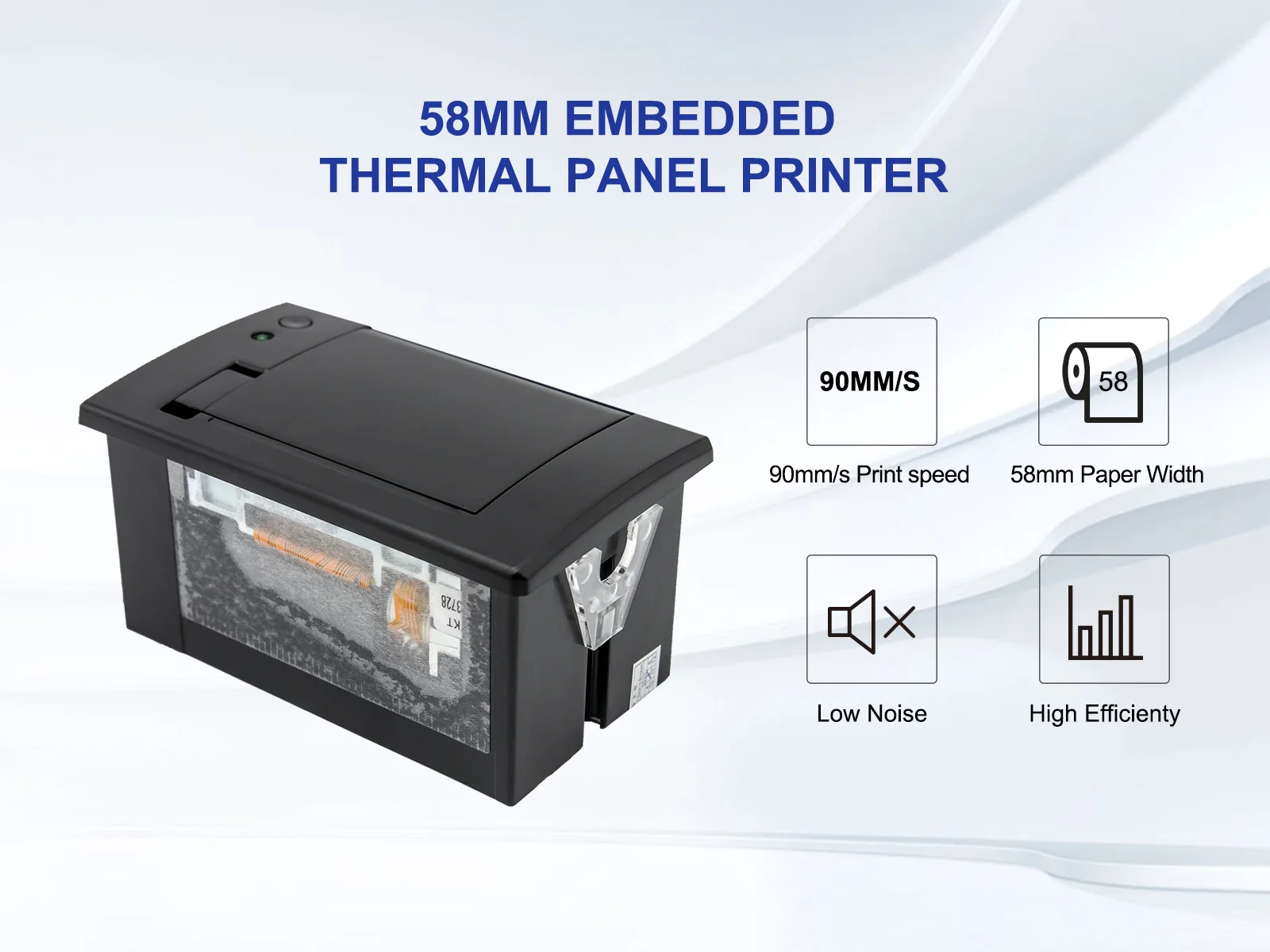 CASHINO CSN-A2 58mm Mini Panel Embedded Thermal Printer with Interface RS232 TTL USB Use for Receipt Bill Ticket Printing