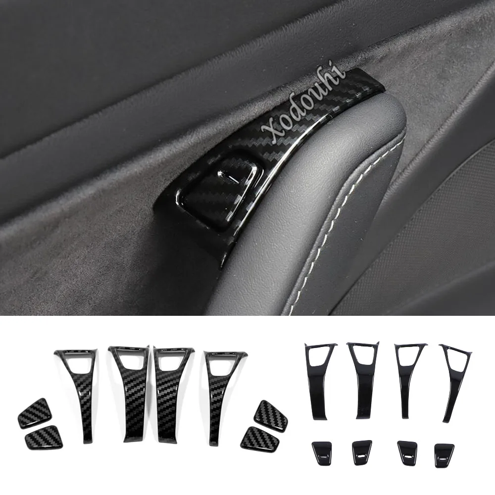 

Sticker Cover Side Door Mirror Glass Button Hoods Switch Cover Trim For Tesla Model 3 Model3 2017 2018 2019 2020 2021 2022 2023