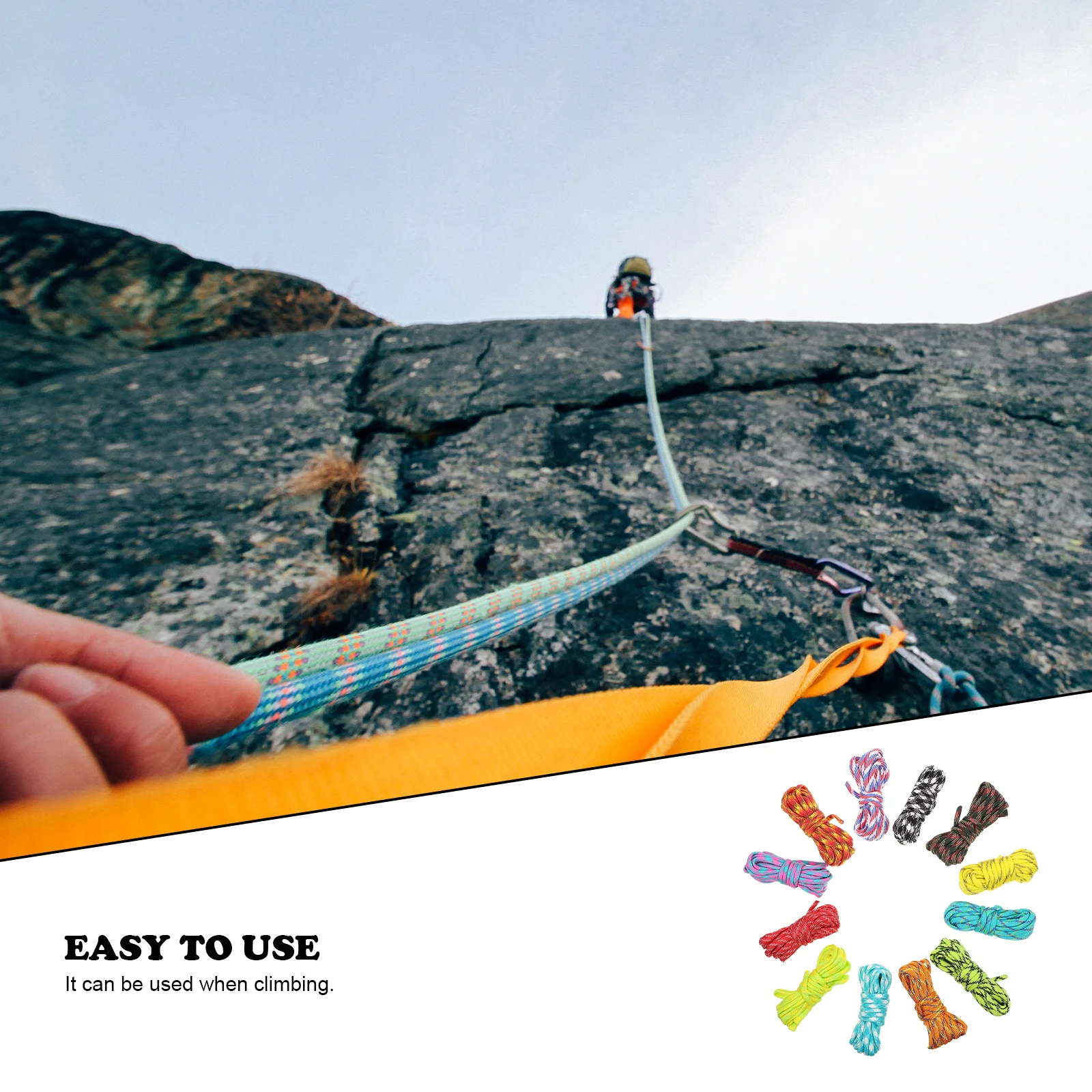 

12pcs Umbrella Rope Braided Lightweight Waterproof Wear-Resistant Camping Tent Rope For Outdoor Survival Climbing Adventure