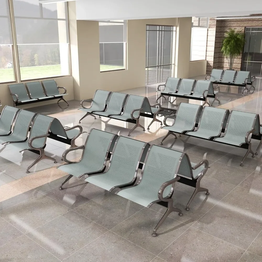 

3-Seat Waiting Room Bench - Office Guest Reception Chairs for Clinic, Hospital & Salon Lobby Furniture