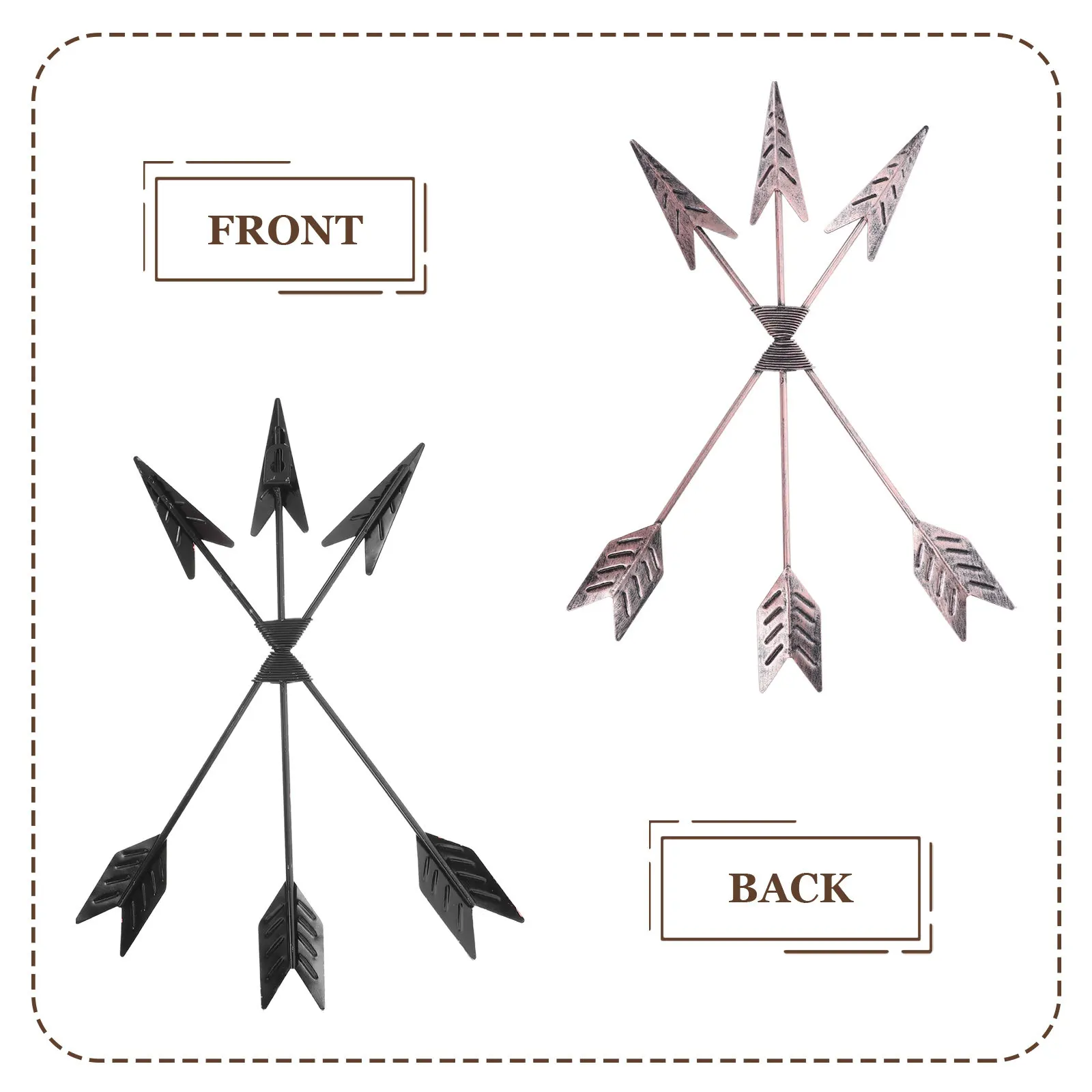 Arrow Wall Decor Iron Material Sleek Rustic Design Easy Install Multi-Arrow Theme Wall Hanging for Farmhouse Living Room Kitchen