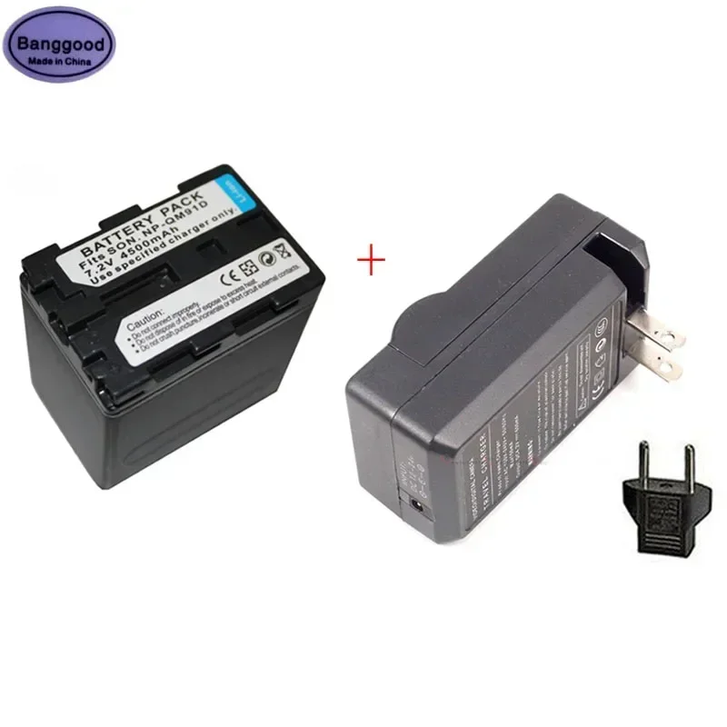 

7.2V 4500mAh NP-QM91D NPQM91D Camera Camcorder Battery + AC Charger For Sony NP F970 F960 F550 F570 F750 F770 CCD-RV100 TRV106K