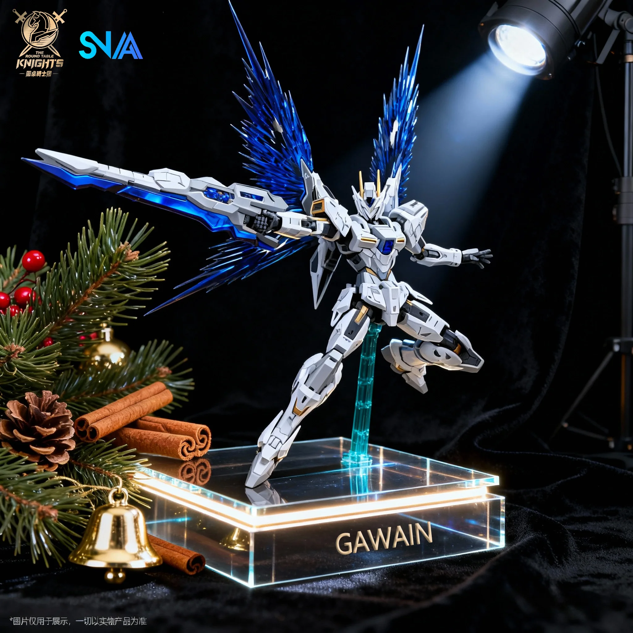 

Hot Gift Highly Simulated Flexible Pose Switching Cyber Round Table Warrior Knight Figurine, Easy To Assemble Cool Mecha Design