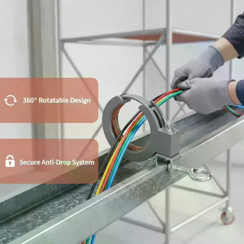Cable Tray Pulley Roller Wire: Pulling Tool Stainless Steel Adjustable Clamp Efficient Wiring Guide Construction