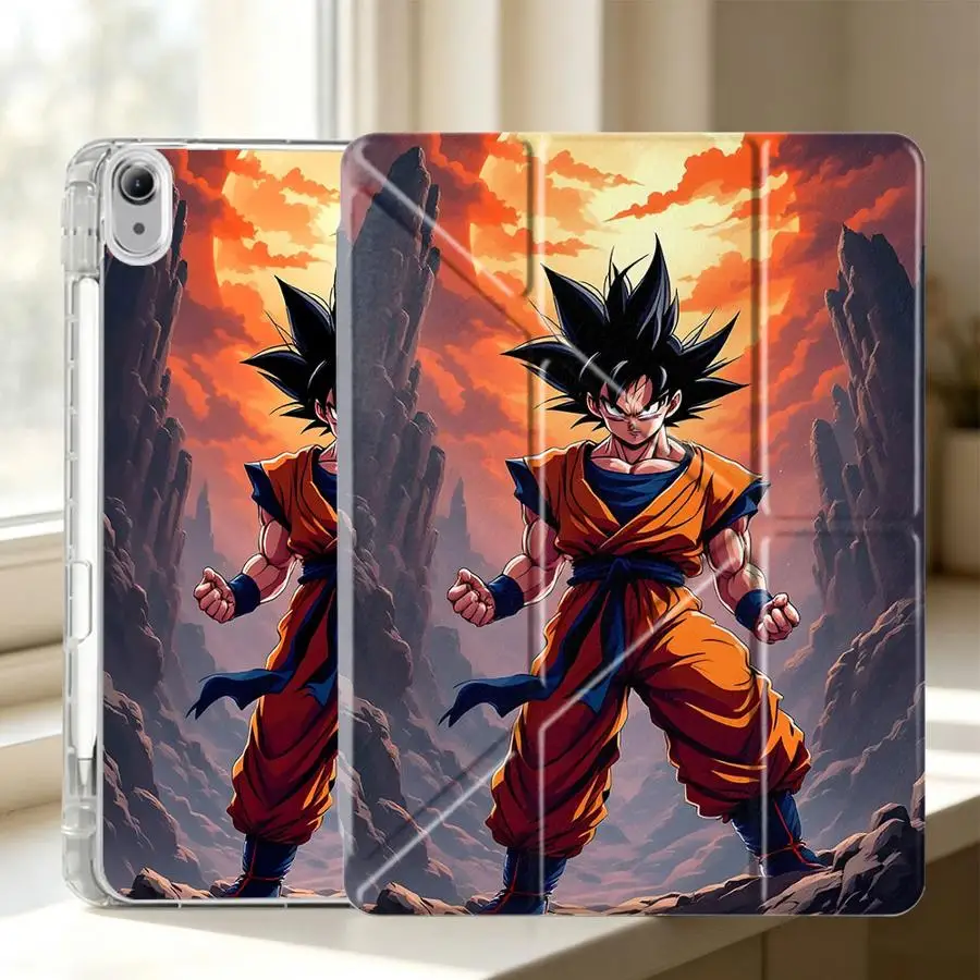 Dragon Ball Draw Goku Tablet Case For Samsung Galaxy Tab S9 Plus S7 FE A11 A9 Plus S8 A8 S10 Lite With Pen Slot Cover