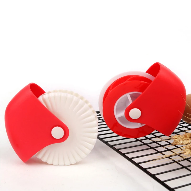 2pcs Pizza Pastry Dough Lattice Cutter Pastry Pie Decor Cutter Wheel Roller Crust Kitchen Baking Tools Noodle Roll Fancy Knife