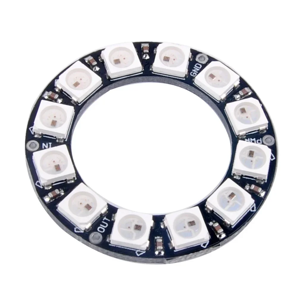 WS2812B 5050 RGB LED Ring 7/8/12/16/24/60 Bits Lamp Licht met geïntegreerde drivers WS2812 voor Arduino Raspberry Pi