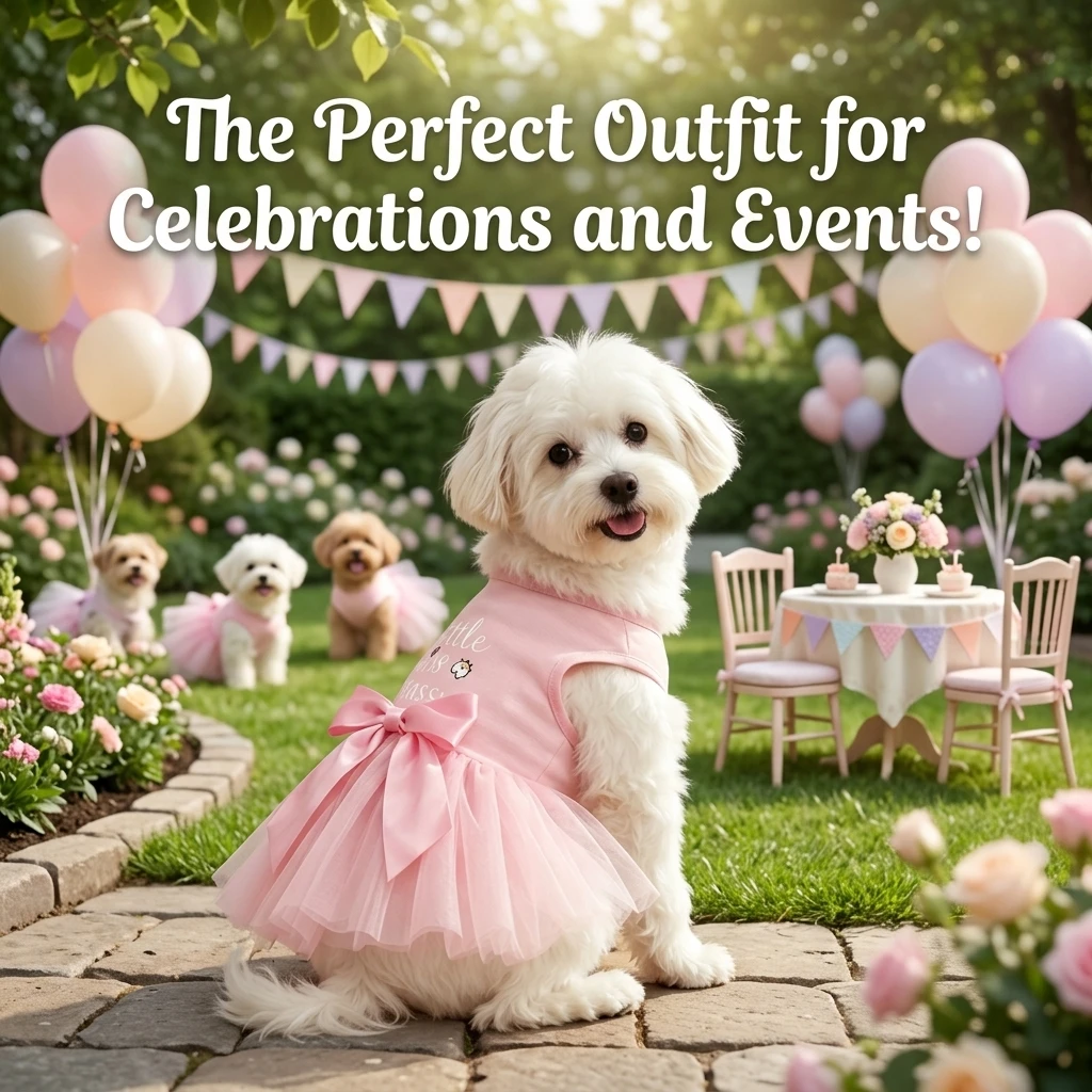 Vestido para perro y gatos pequeños medianos falda tul rosa lazo - imagen 5
