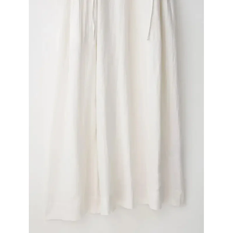 فستان قميص كيمونو من القطن والكتان فضفاض للسيدات مع زخرفة برباط وأكمام طويلة على طراز رداء كاجوال عصري