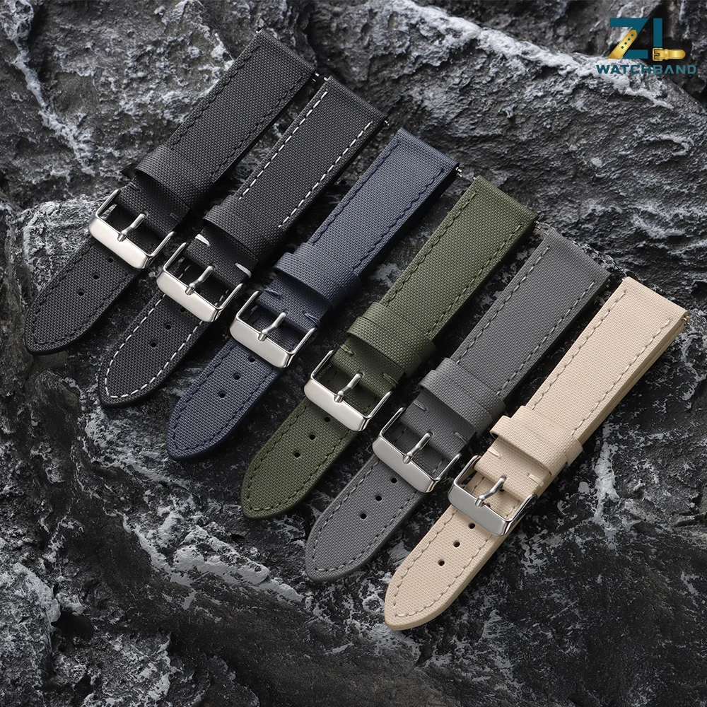 20mm 22mm Nylon Watchband Quick Release Sailcloth Watch Strap for Omega for Samsung for Huawei for Women Men Wrist Band Bracelet view 2