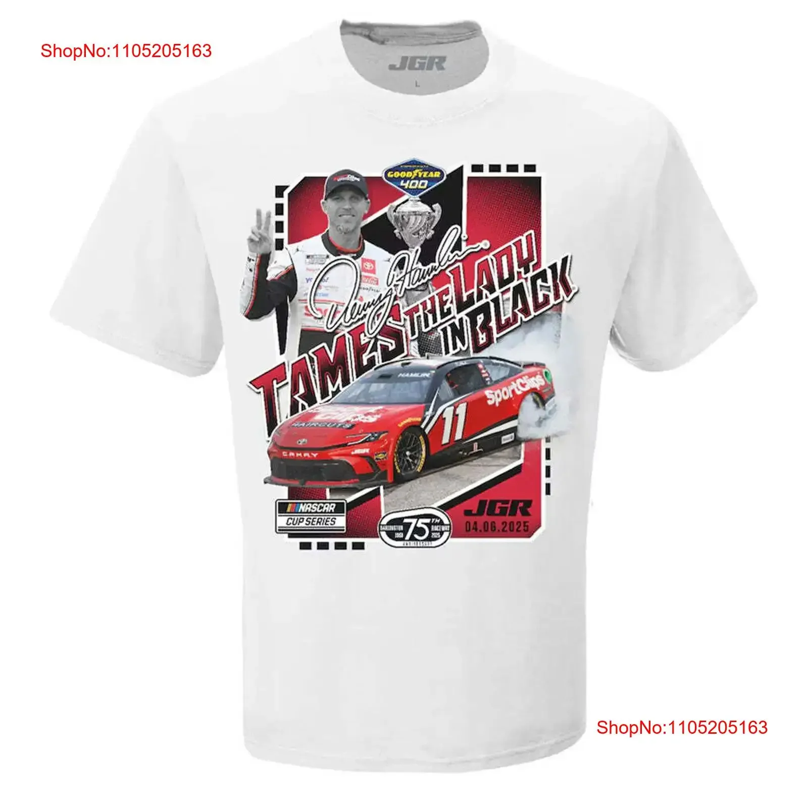Denny Hamlin 2025 Darlington Race Win T Shirt vintage Washed Soft Stylish Unisex homme Stretched Top For Everyday Wear