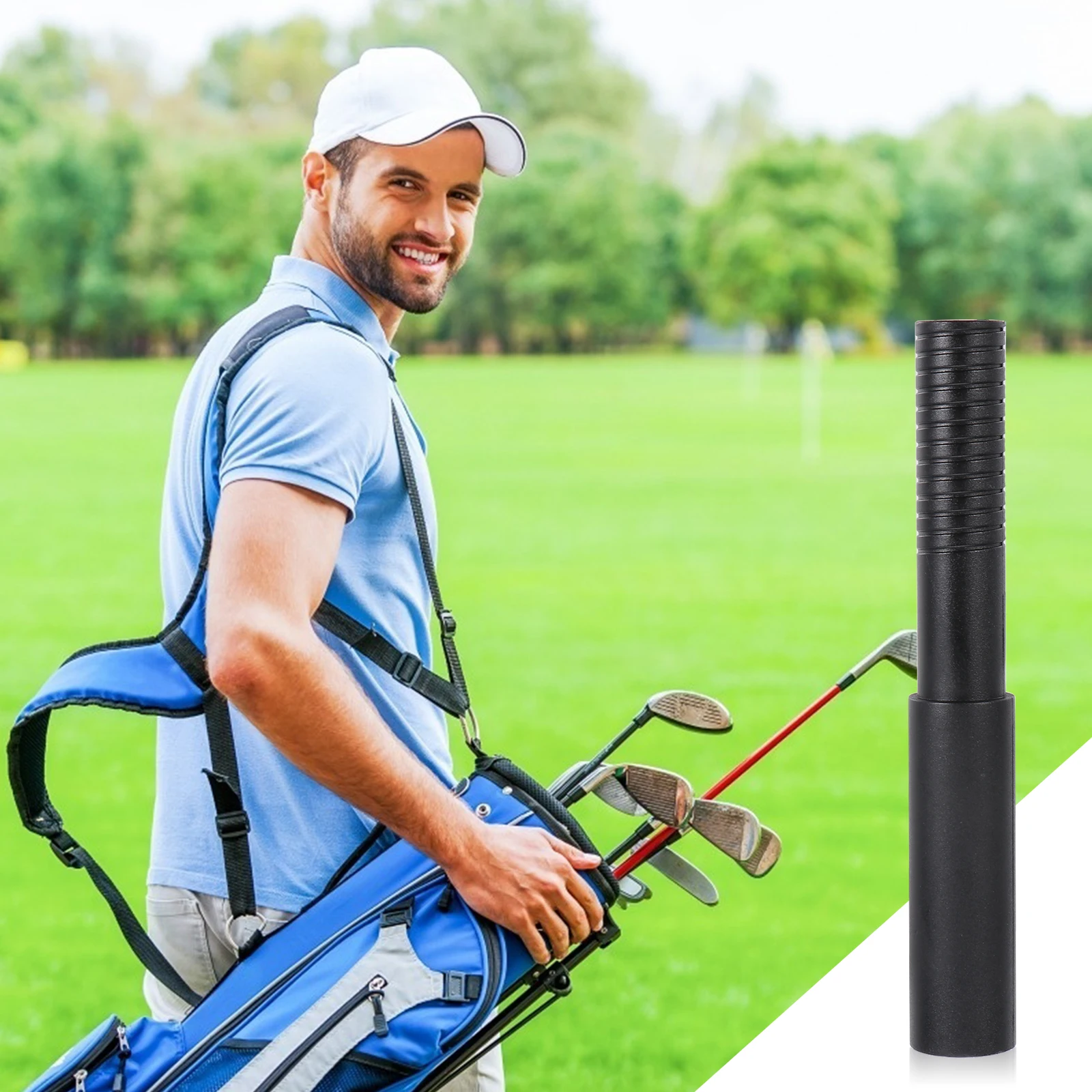 

2 Pcs Golf Club Extension Stick Fitting Equipment Iron Shaft Shafts Rods Steel Extensions Grip Extender Tool Work