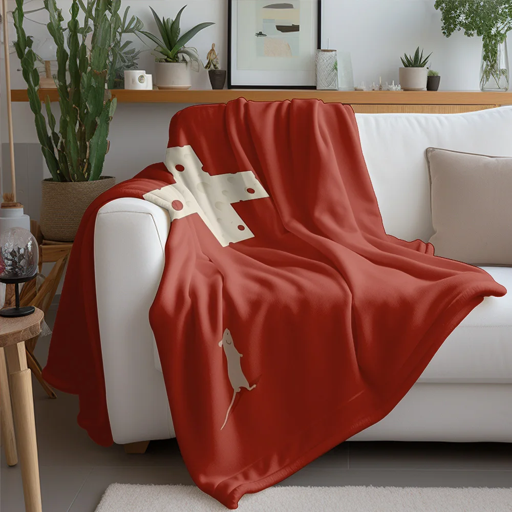 Plush Cross Shape Fleece Blanket Soft Warm Throw Bed Sofa Decorative Cushion Cover Gift Idea