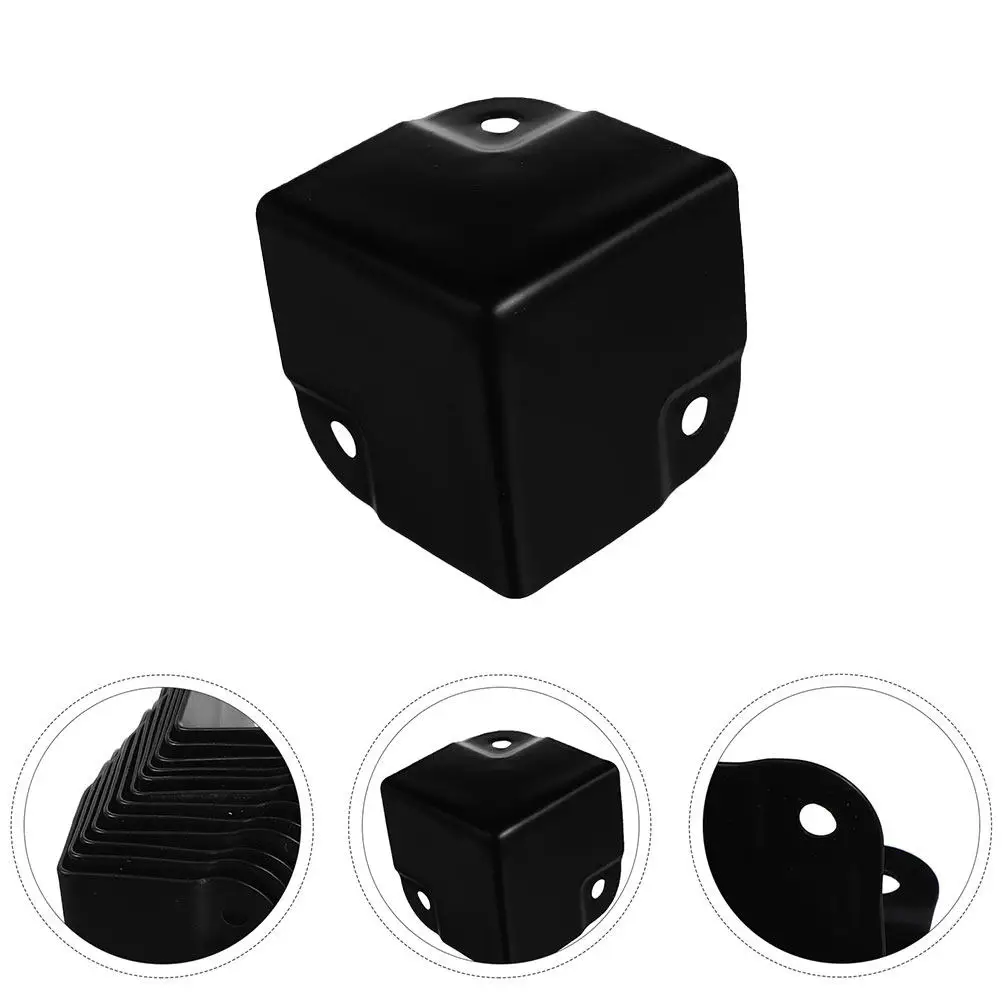 6Pcs Metal Corner Protectors Black 40Mm Cabinet Speaker Corners Iron Corner Guards Box Protective Guards Loudspeaker Cases