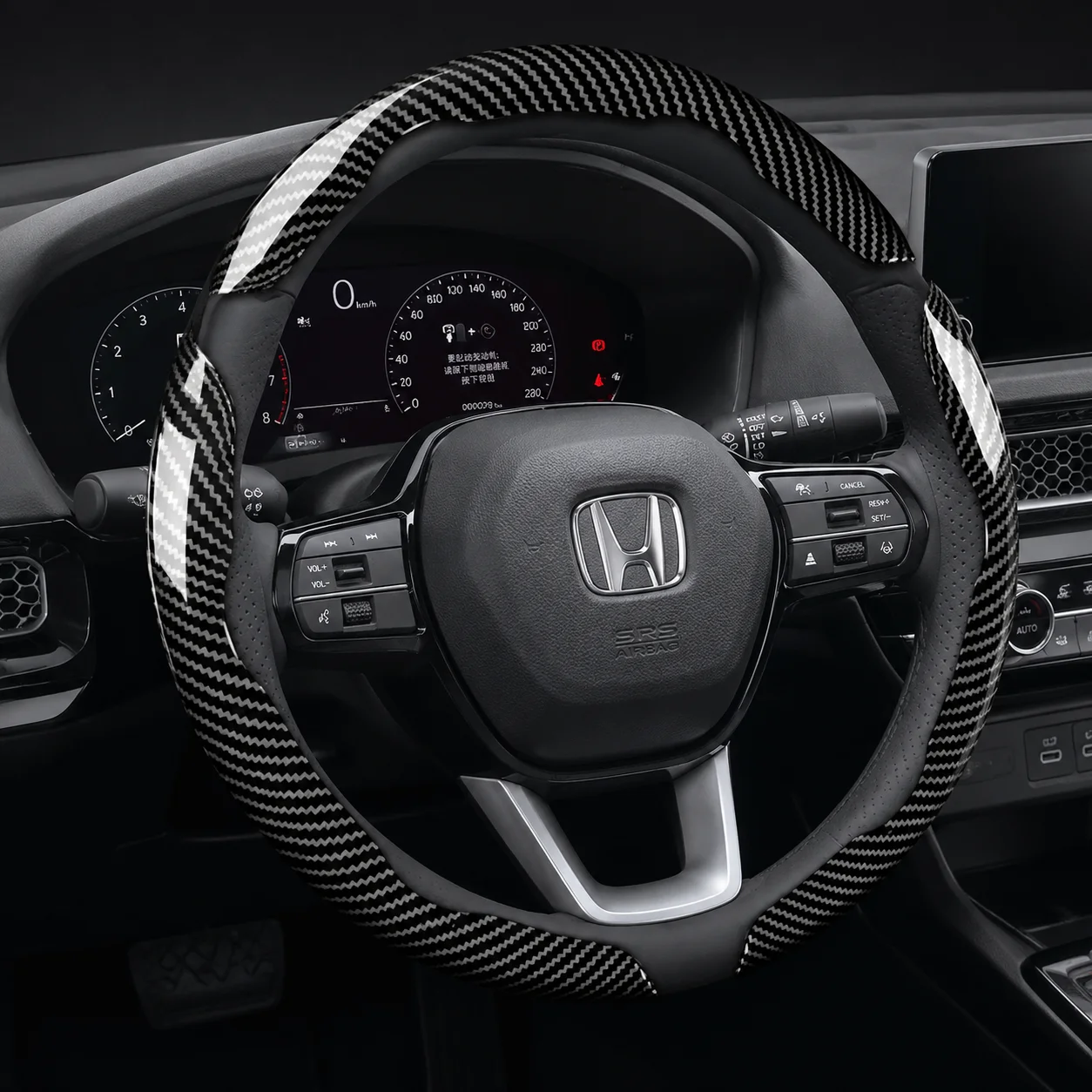Suitable for Honda's Breathable Holes Leather Steering Wheel Cover  Civic Fit 8Th Gen City Accord 9 10 Vezel Freed Breeze Jade