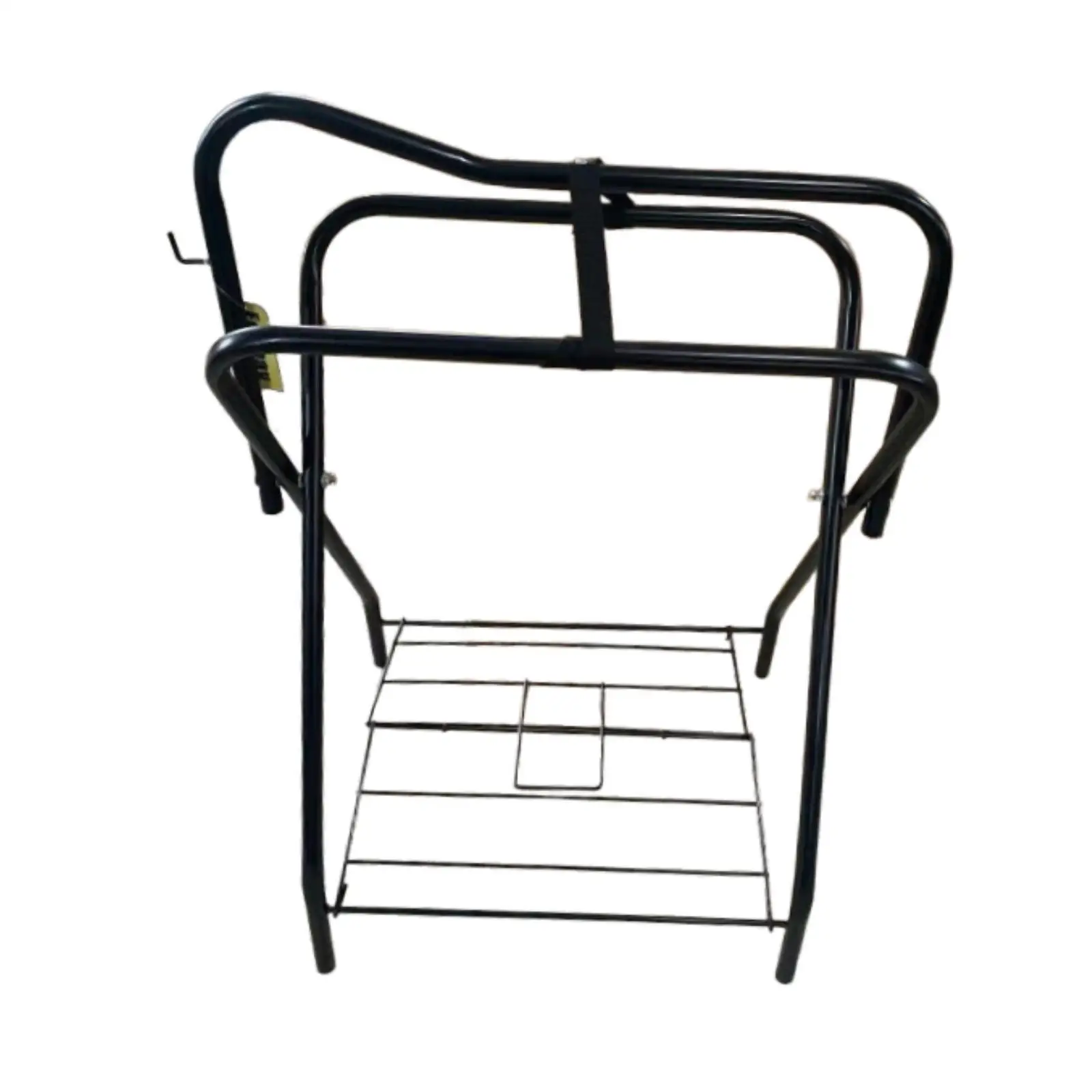 Iron Saddle Rack Saddle Stand Western Saddle Storage Rack Save Space Multiuse Folding Floor Standing Saddle Organizer for Barn