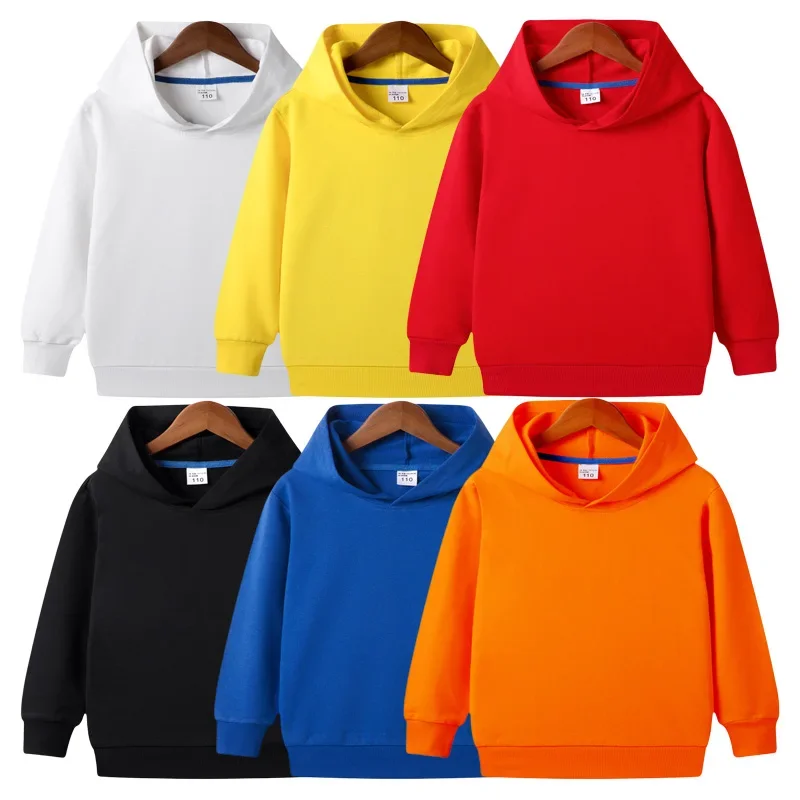 

Solid Color Hooded Sweatshirts for Boys 2024 Winter Clothes Girls Casual Soft Cotton Hoodies Warm Kids Long Sleeve Pullover Top
