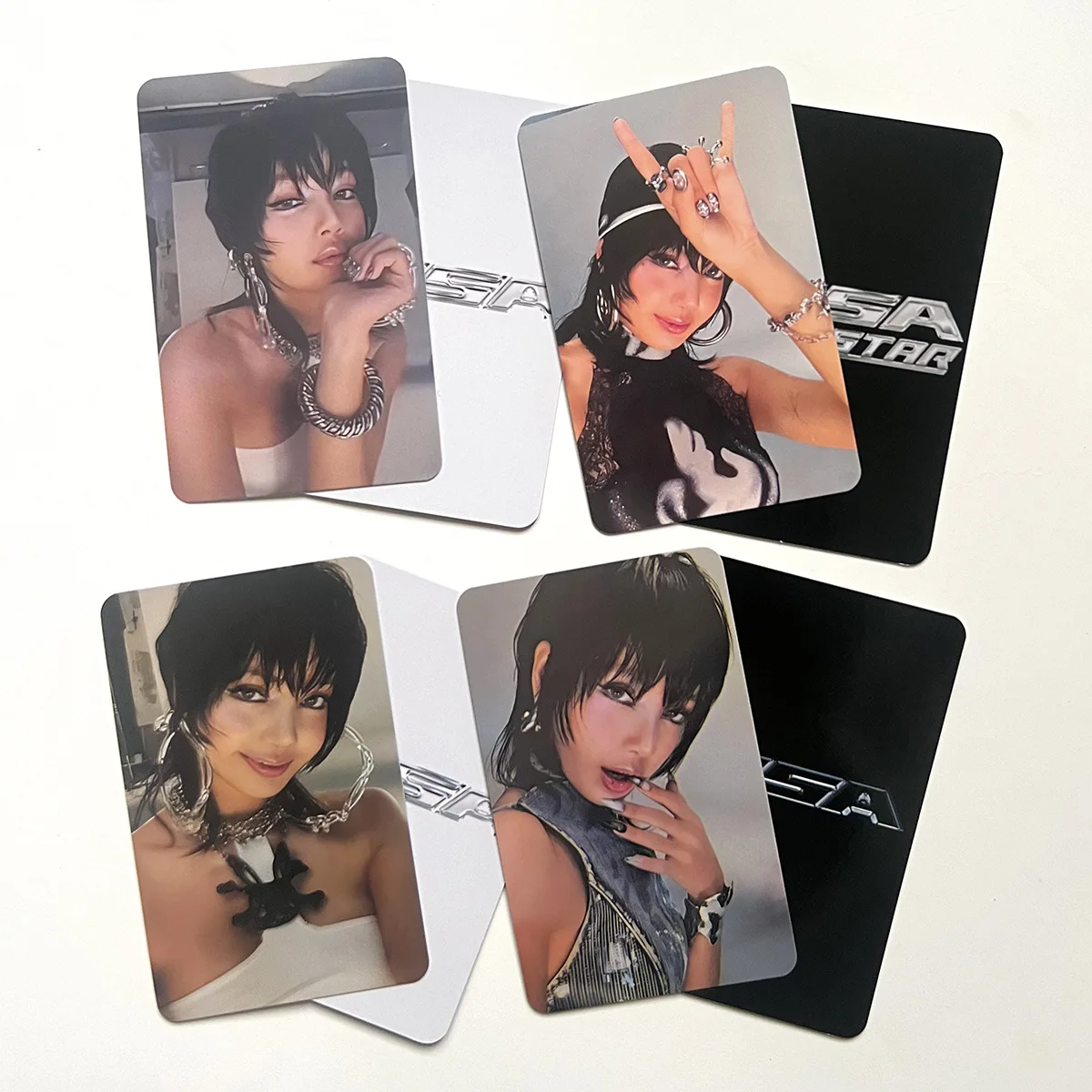 6pcs Kpop LISA Solo ROCKSTAR LIMITED EDITION Special Card Fans Collection Photocards Commemorative Double-sided Paper Postcards