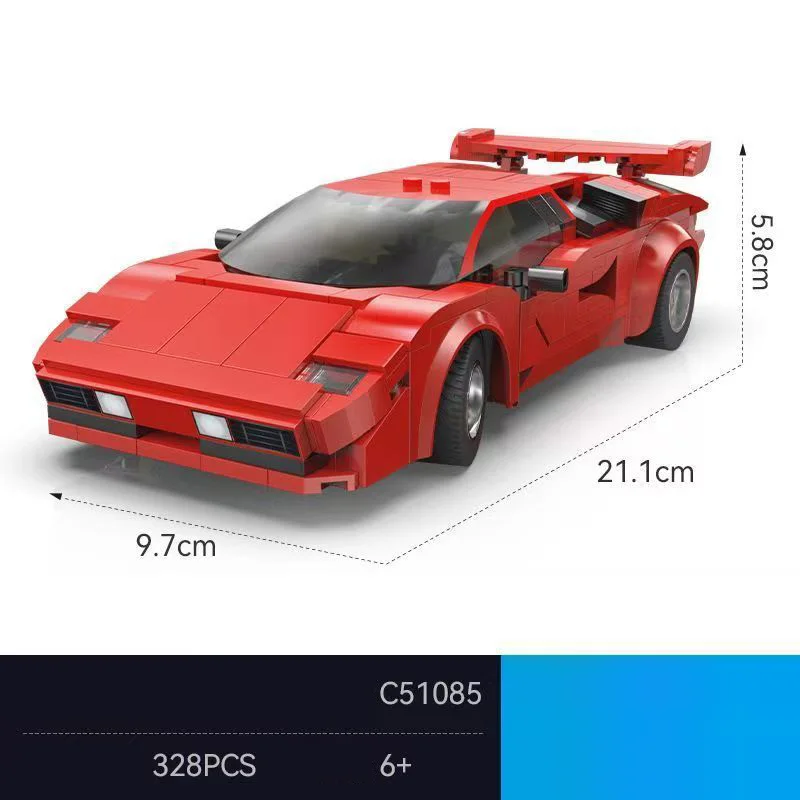 Técnico escala 1:20 italia clássico super esporte carro f40 modelo bloco de construção app rc tijolo 2.4ghz veículo controle remoto brinquedo