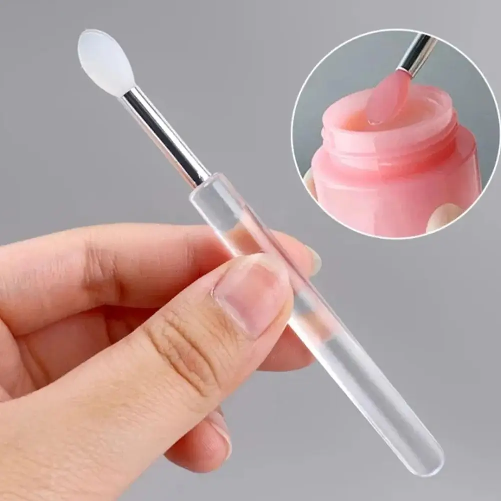 Pinceau portable en silicone avec couvercle, doux, multifonctionnel, applicateur de baume Jules, rouge à lèvres, brillant à lèvres, fard à barrage, pinceau de maquillage