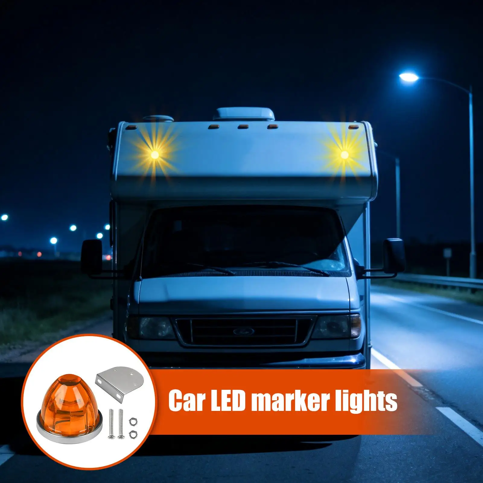 

LED Trailer Marker Lights Waterproof Turn Signal Trailer Light Warning Indicator Lamp Side For Car Truck RV Boat Lorry Camper