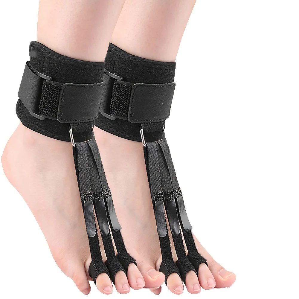 

Индивидуальный регулируемый фиксатор голеностопа и подъемник для пальцев ног, унисекс, бандаж для голеностопа и фиксатор для пальцев ног, подходит для обеих ног, легкий, удобный.