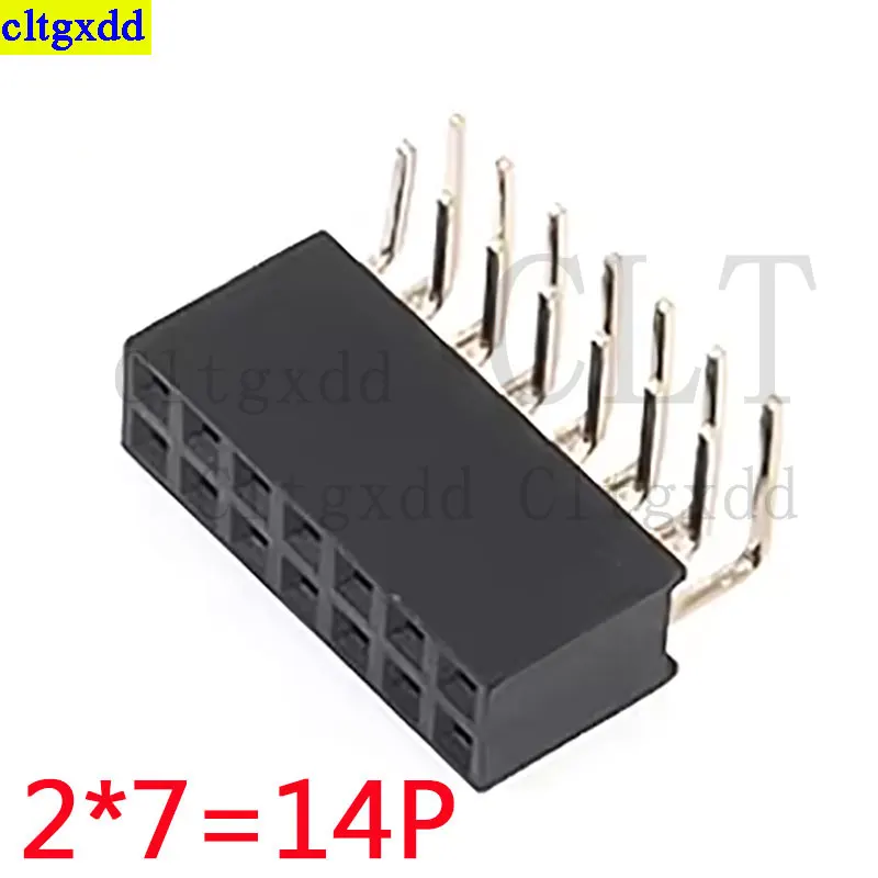 Cltgxdd 10piece/set 2X2/3/4/5/6/7/8/9/10/20/25/30/40P PH8.5mm double row right angle female head spacing 2.54MM connector socket
