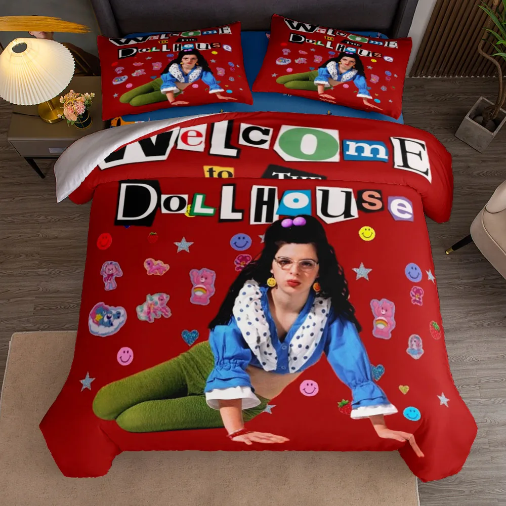 

Kids Welcome To The Doll house Bedding Set without sheet King Queen Double Full Twin Single Size Bed Linen Set
