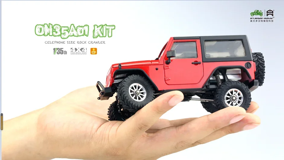 Orlandoo Hunter A01 Simulation 1/35 Wrangler Climbing Assembly Model Remote Control Off-road Mosquito Car KIT Mini