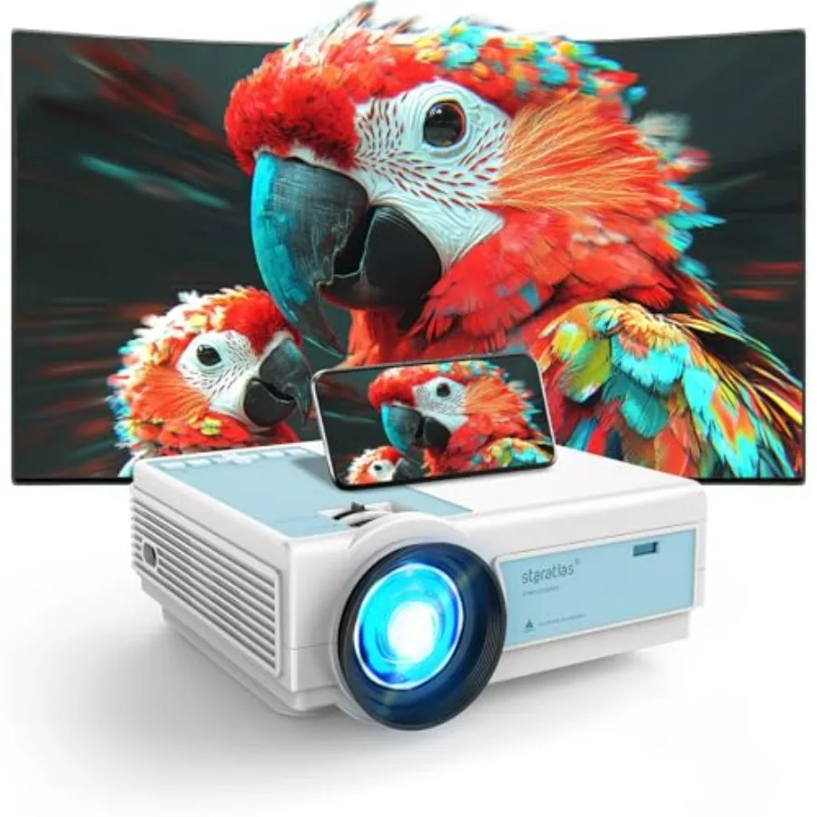 

Mini Projector 5G Wifi Bluetooth 12000L Native 19201080P Outdoor Home Theater Video Projector with HDMI USB Support Portable Mo
