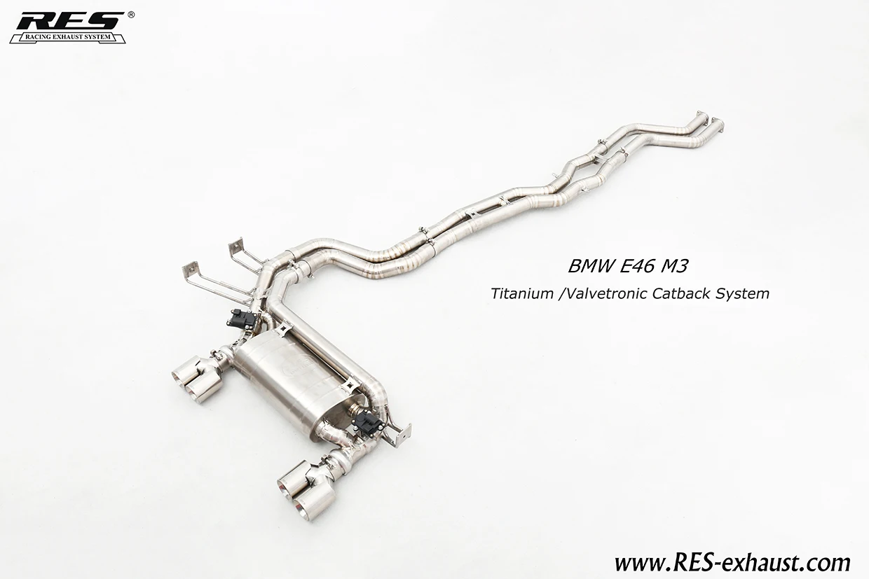 BMW Exhaust Catback Engine Valved Muffler Catback Exhaust Sports Muffler Rear Axle Back For BMW E46 M3 3.2 S54