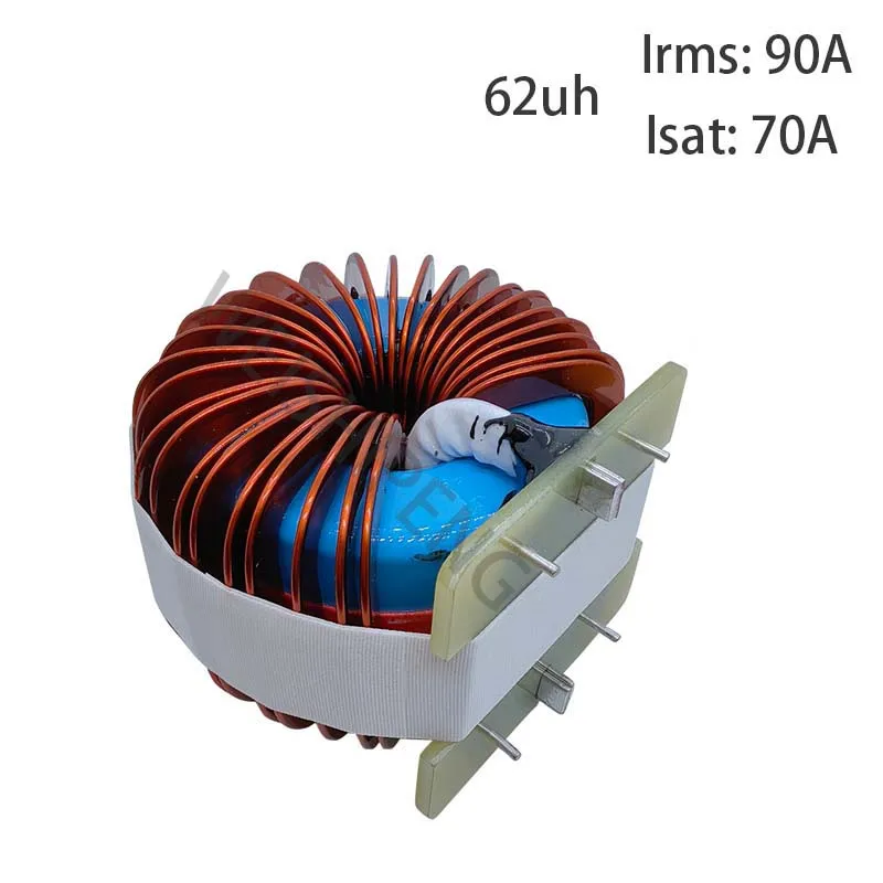 62uh90A Flat wire high-power magnetic ring inductor, iron silicon material power inductor