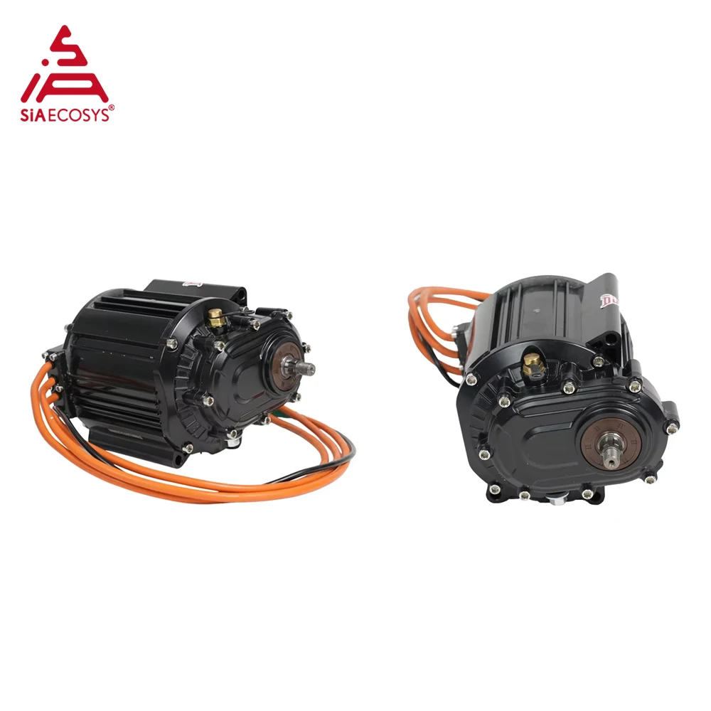 QS MOTOR J128B-70 72V 4500W Hairpin Mid Drive Motor with Gearbox High-Efficiency Encoder Version for Electric Motorcycle